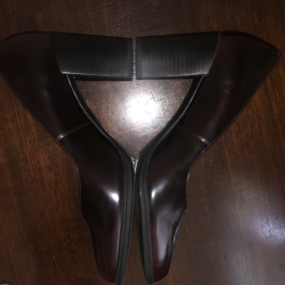 Clark Artisan•Oxblood Leather Chunky Heels - Picture 6 of 6